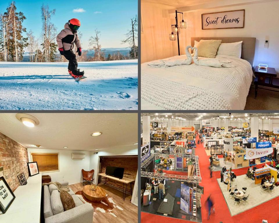 Postel nebo postele na pokoji v ubytování Charming Marmalade Flat in Downtown Salt Lake City