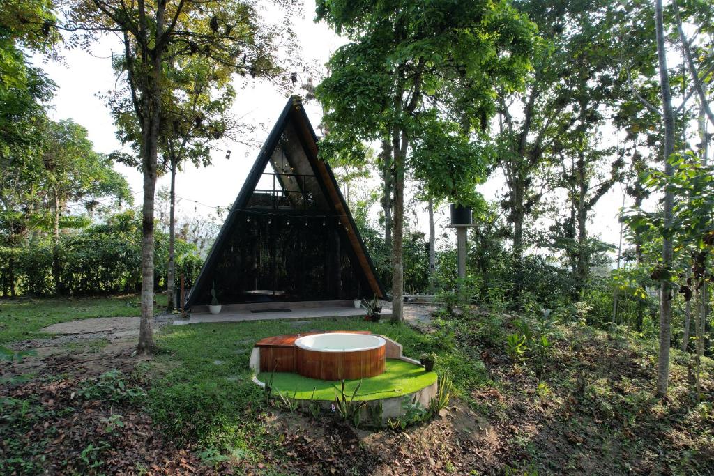 Zahrada ubytování Cabaña Raices Habitat