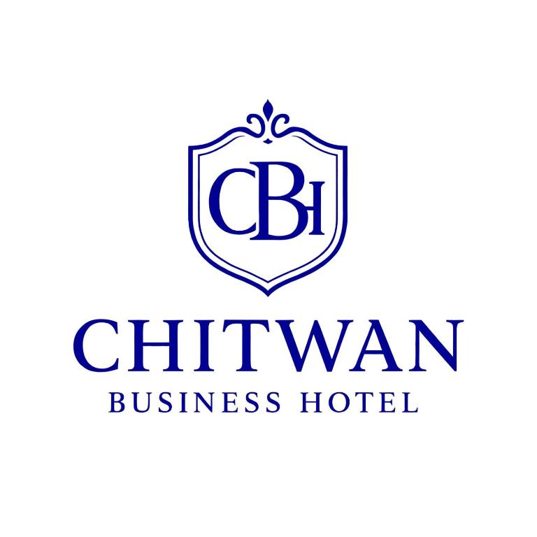 een logo voor een zakenhotel met een schild bij Chitwan Business Hotel in Bharatpur