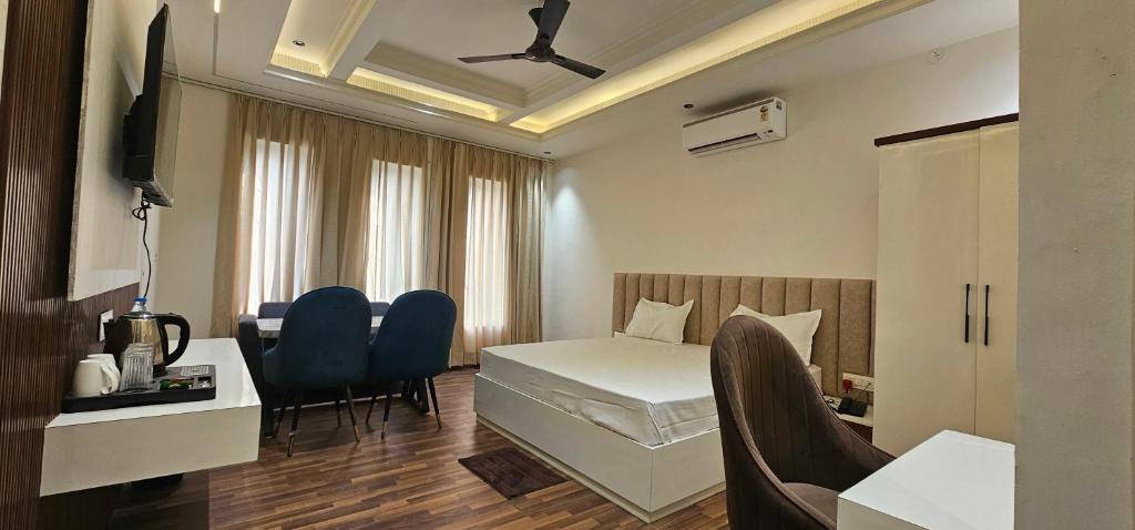 Χώρος καθιστικού στο Hotel Sharanga