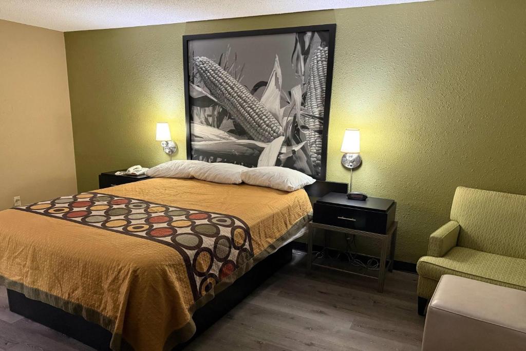 Super 8 by Wyndham Mendota I-39 - Kamer Met Queensize Bed - Niet-Rokers