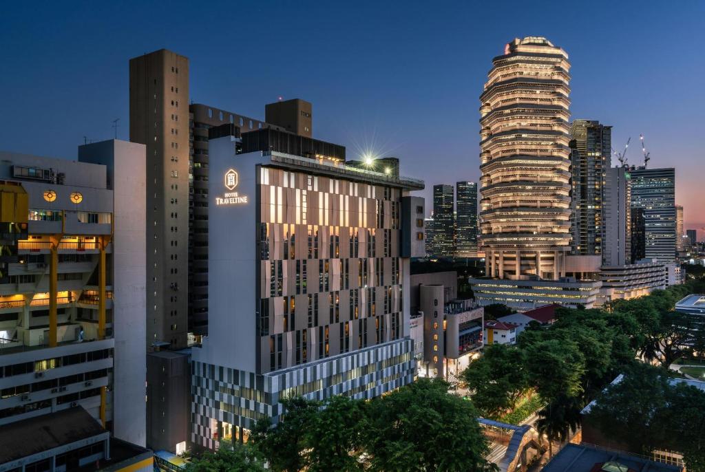 Nespecifikovaný výhled na destinaci Singapur nebo výhled na město při pohledu z hotelu