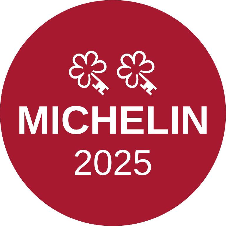 a red circle with the text michilin at Chalet Sofija in Gozd Martuljek