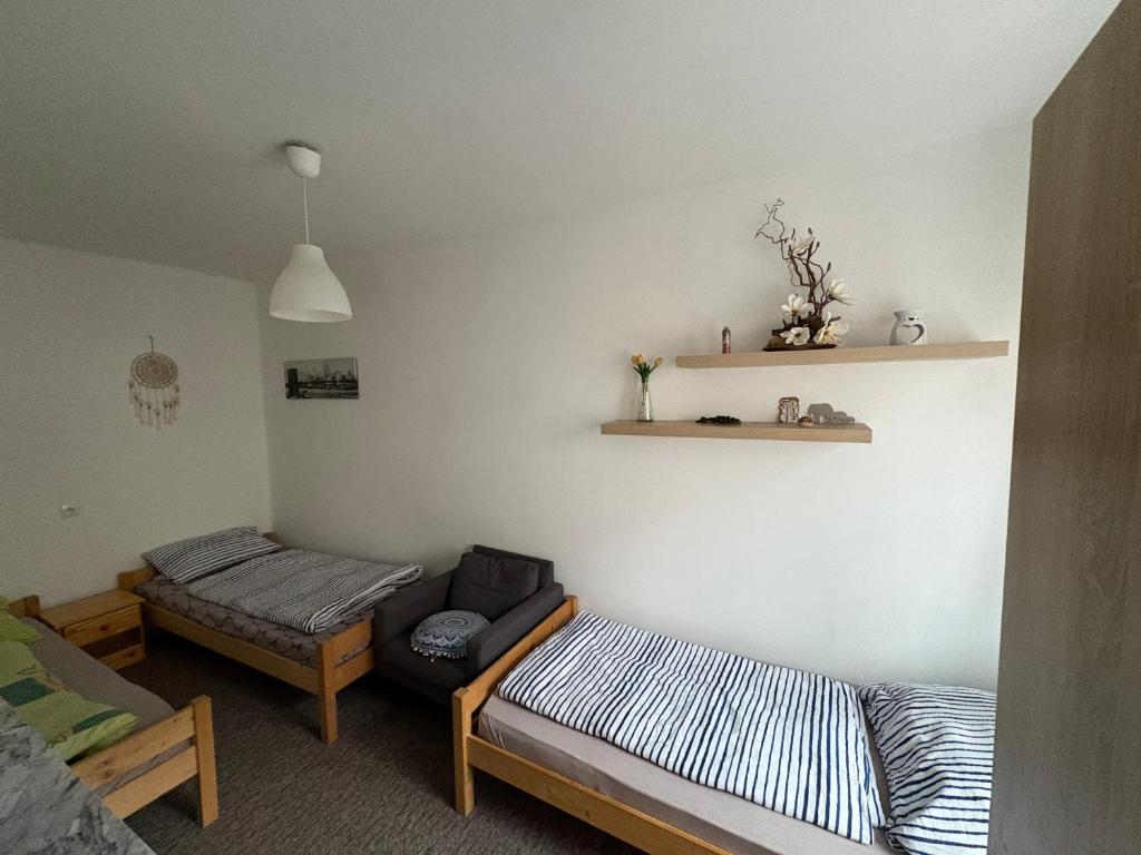 Postel nebo postele na pokoji v ubytování Ubytování Linda