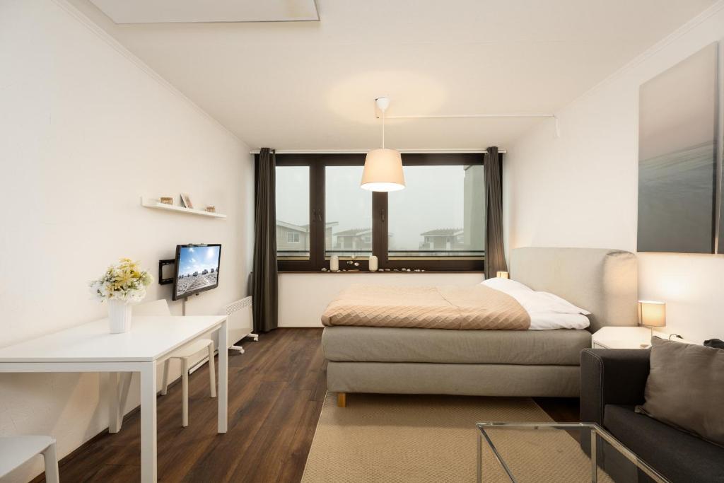 Ένα ή περισσότερα κρεβάτια σε δωμάτιο στο Marina Wendtorf Seeräuber