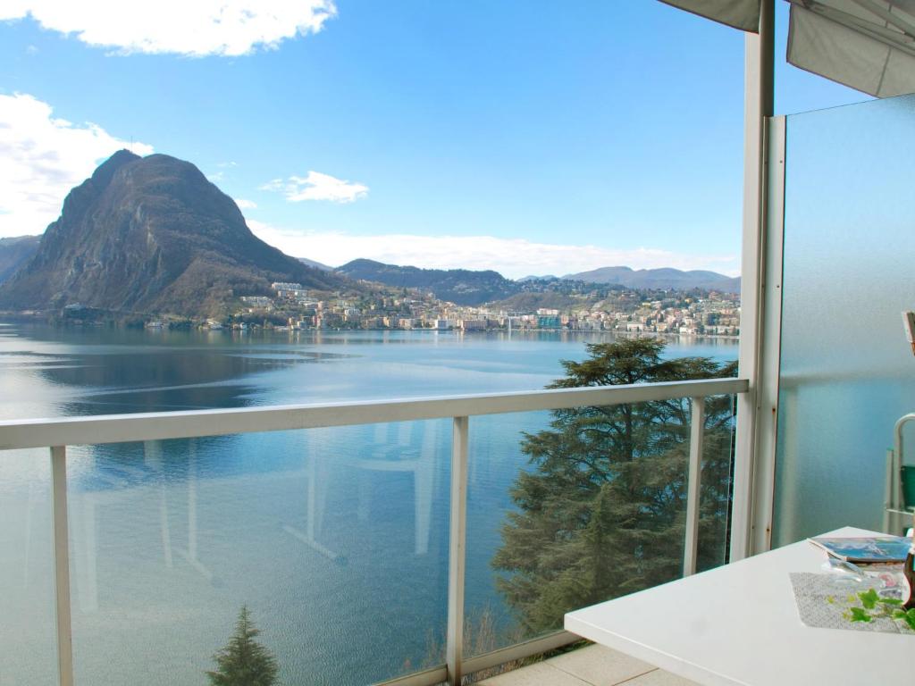 a view from a room with a view of a lake at Studio Vista Lago by Interhome in Castagnola