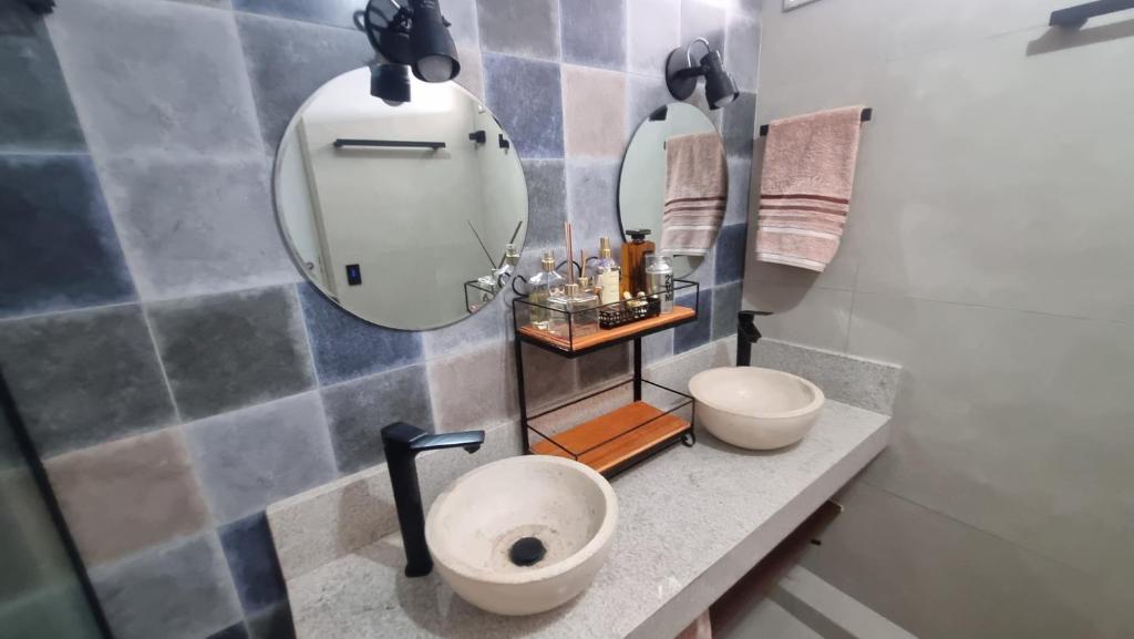 Koupelna v ubytování Quarto vista mar com varanda