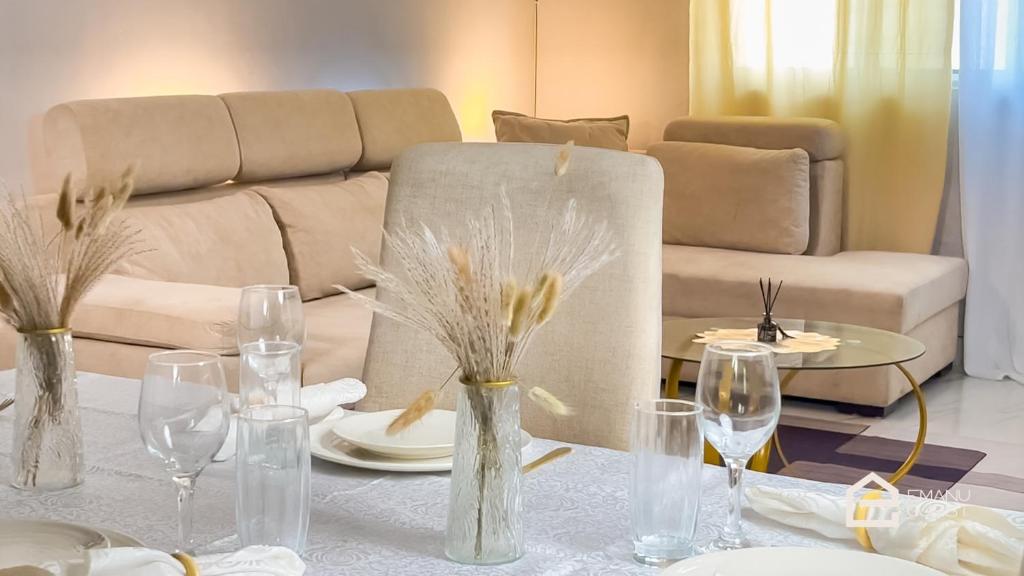 Posezení v ubytování Emanu Guest House