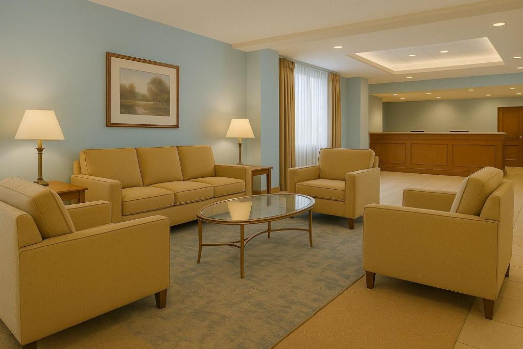 Χώρος καθιστικού στο Sunset Grove Hotel