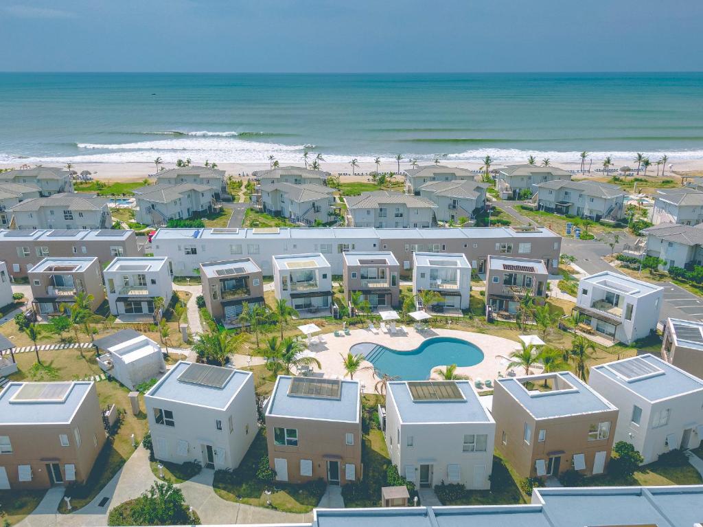 an aerial view of a resort near the beach at Villas The Tides by Playa Caracol Resorts in Punta Chame