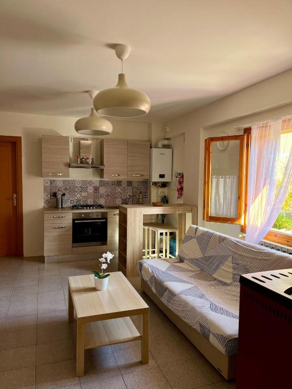 Kuchyň nebo kuchyňský kout v ubytování Maiella Experience - Bilocale in centro e piste sci