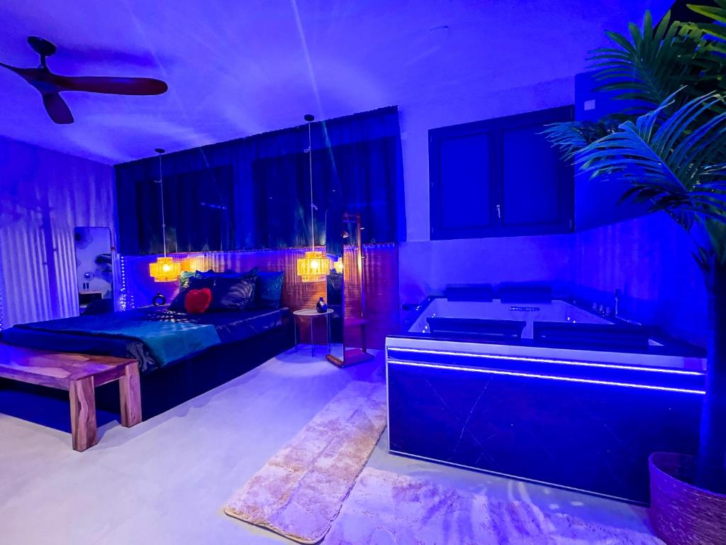 Ένα ή περισσότερα κρεβάτια σε δωμάτιο στο SERENITY Suite - Love room Amour