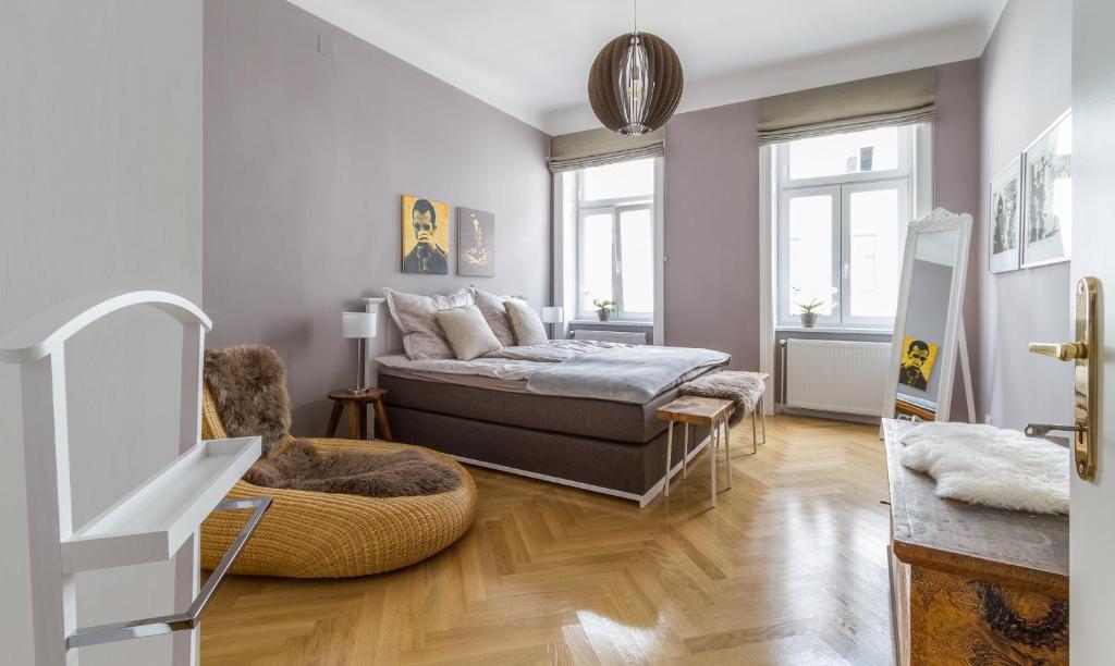 Postel nebo postele na pokoji v ubytování Apartment Vienna Your home abroad