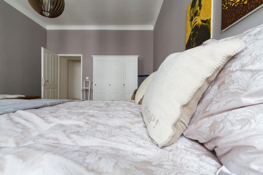 Postel nebo postele na pokoji v ubytování Apartment Vienna Your home abroad