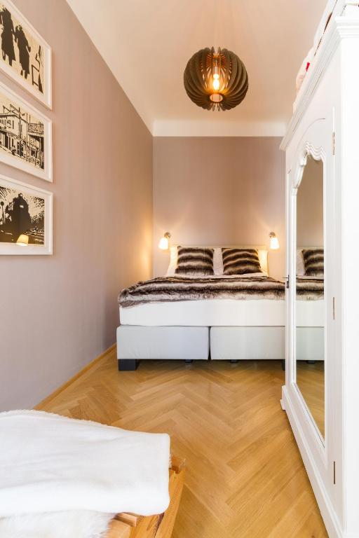 Postel nebo postele na pokoji v ubytování Apartment Vienna Your home abroad