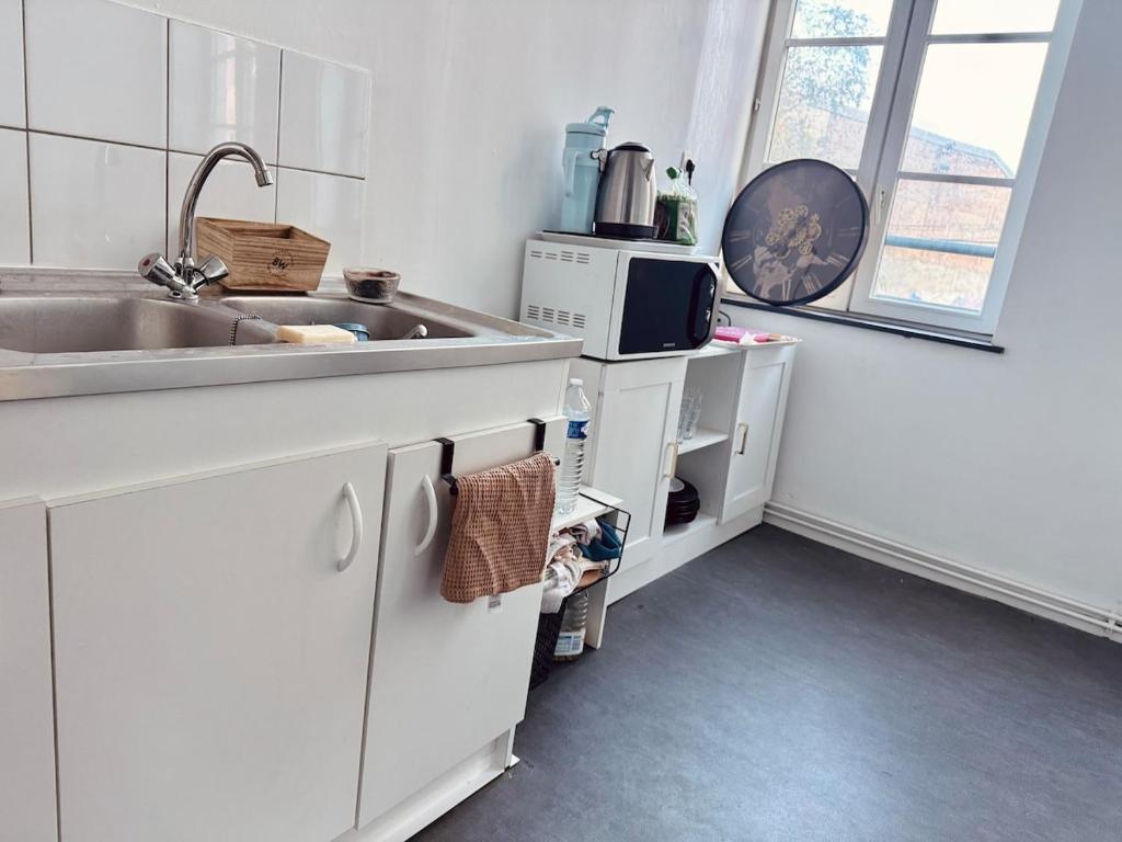 Η κουζίνα ή μικρή κουζίνα στο Chambre Roubaix