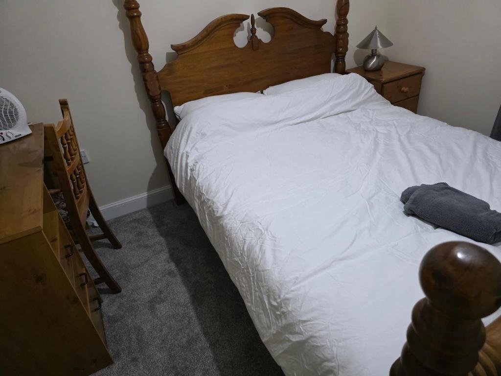 Postel nebo postele na pokoji v ubytování Colchester Central and calm Ni