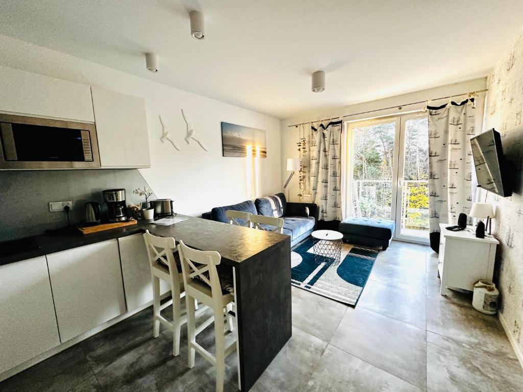 Η κουζίνα ή μικρή κουζίνα στο Urlaub für Paare direkt am Meer