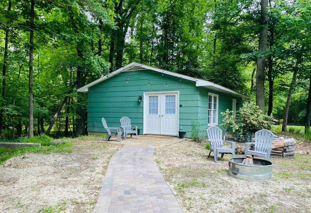 Zahrada ubytování Little House in the Woods