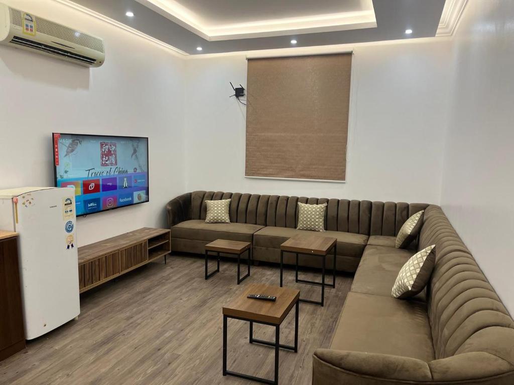 Χώρος καθιστικού στο شقة فاخرة غرفتين نوم ماستر مع صالة