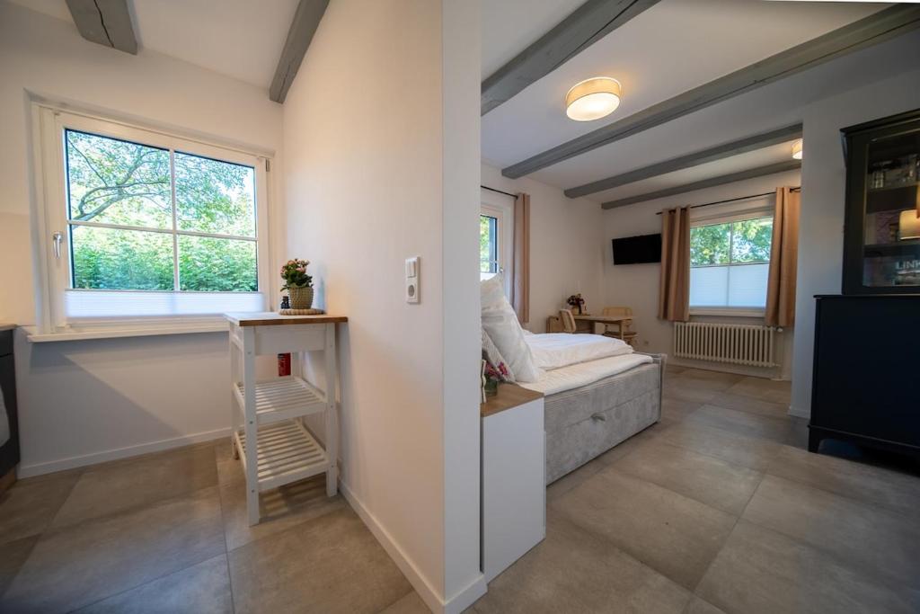 Μια τηλεόραση ή/και κέντρο ψυχαγωγίας στο Fachwerkwohnung am Allerufer und Jakobsweg