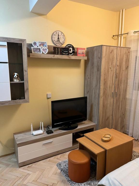 TV a/nebo společenská místnost v ubytování Heart of the City Studio