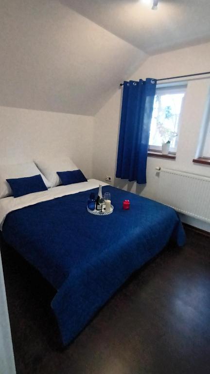 Ένα ή περισσότερα κρεβάτια σε δωμάτιο στο Apartamencik w Karkonoszach