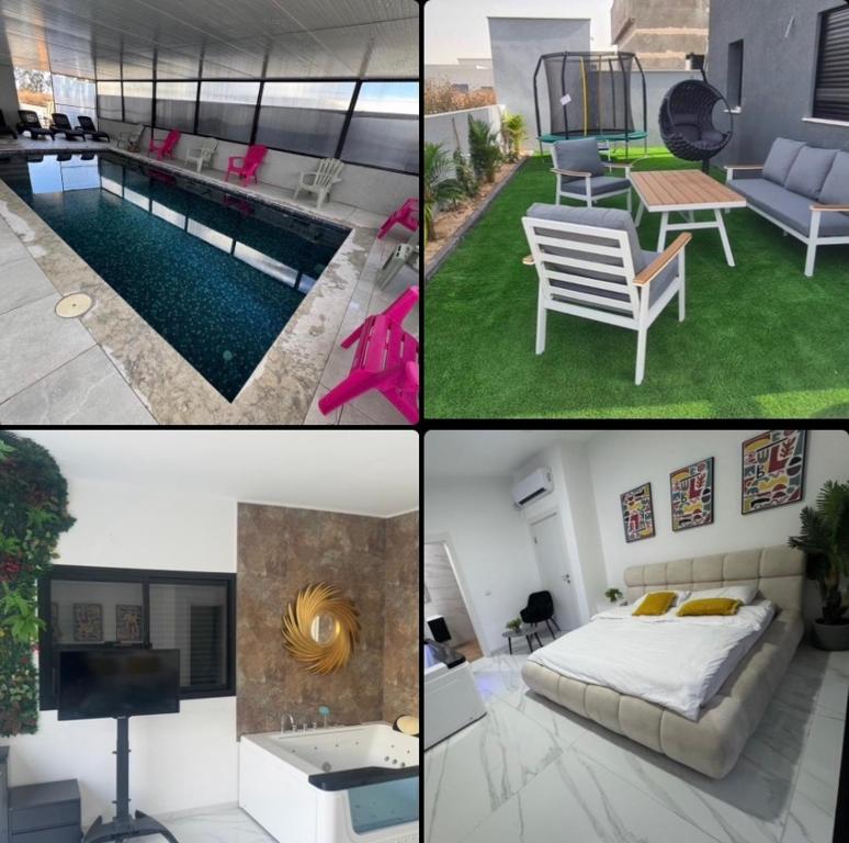 Posezení v ubytování סויטת עוצמת השלווה