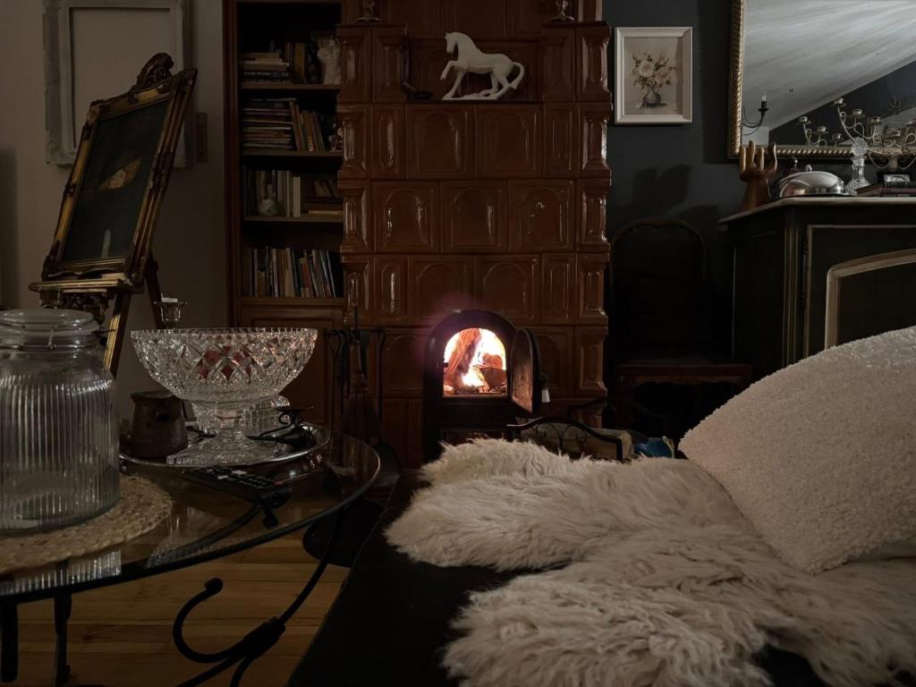 Posezení v ubytování Bohemian Chalet