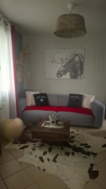 Posezení v ubytování gite l oree de la foret