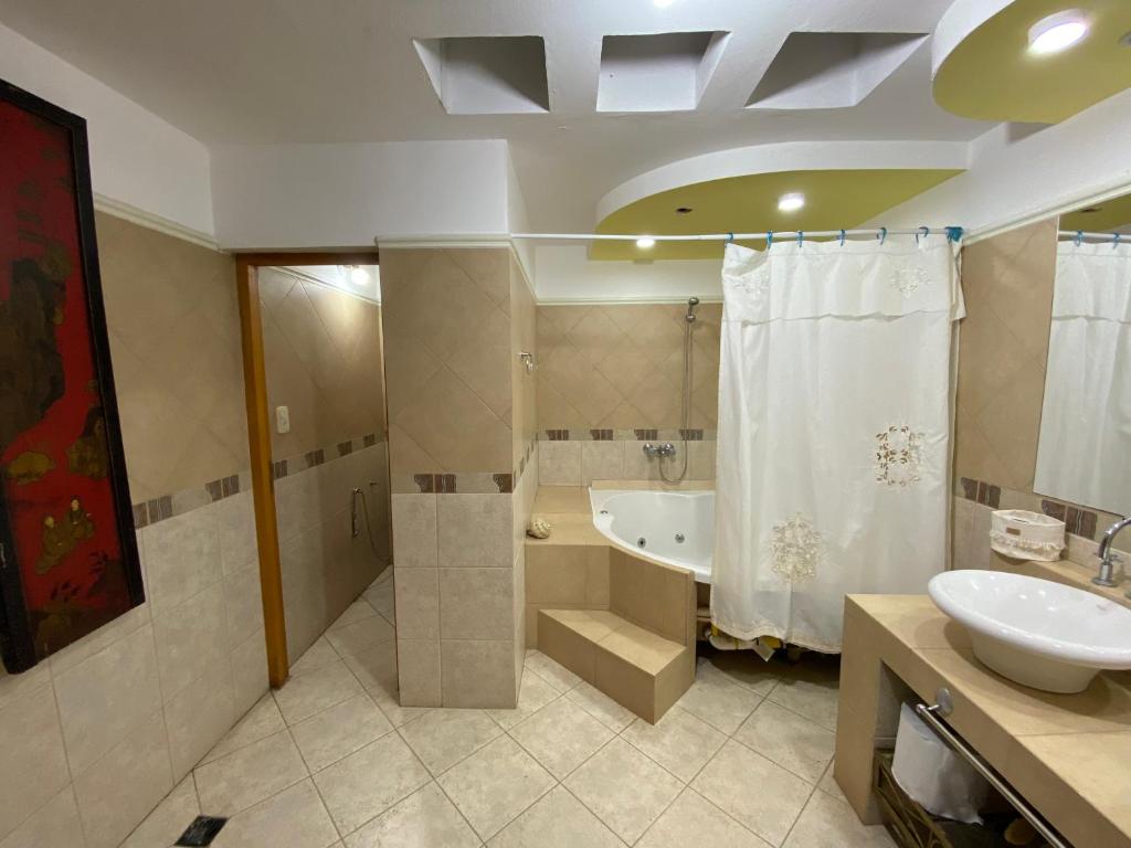 Koupelna v ubytování Hostal Bel Vivere