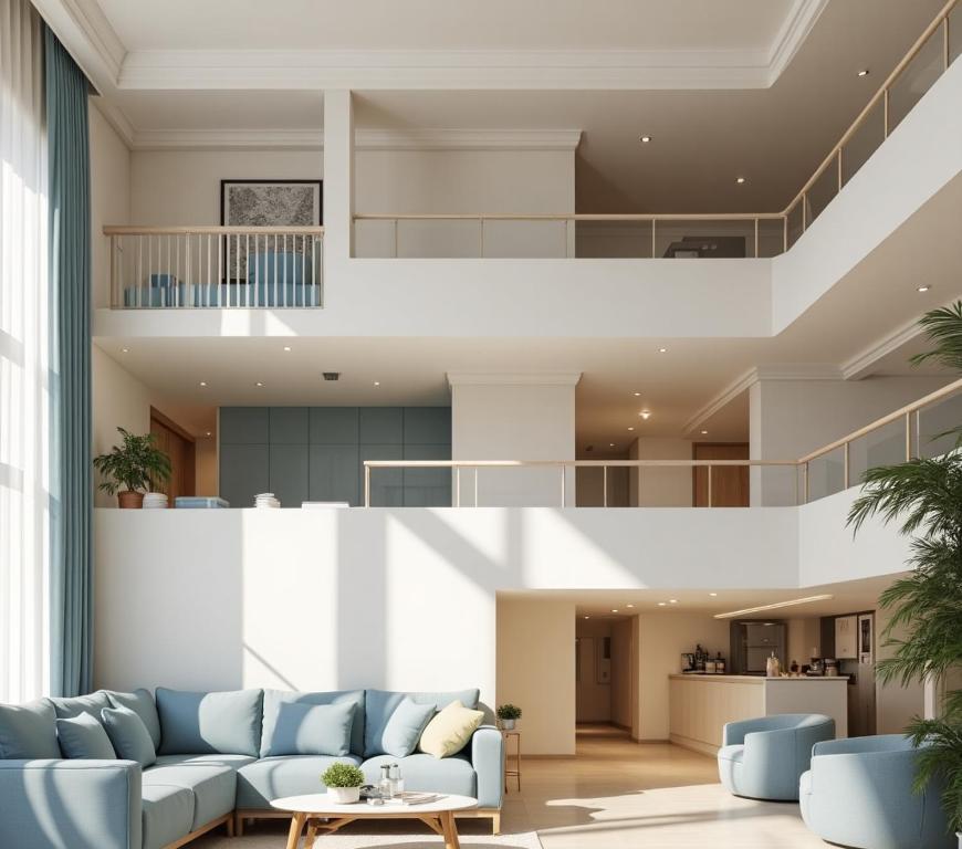 Χώρος καθιστικού στο Benpa Hotel