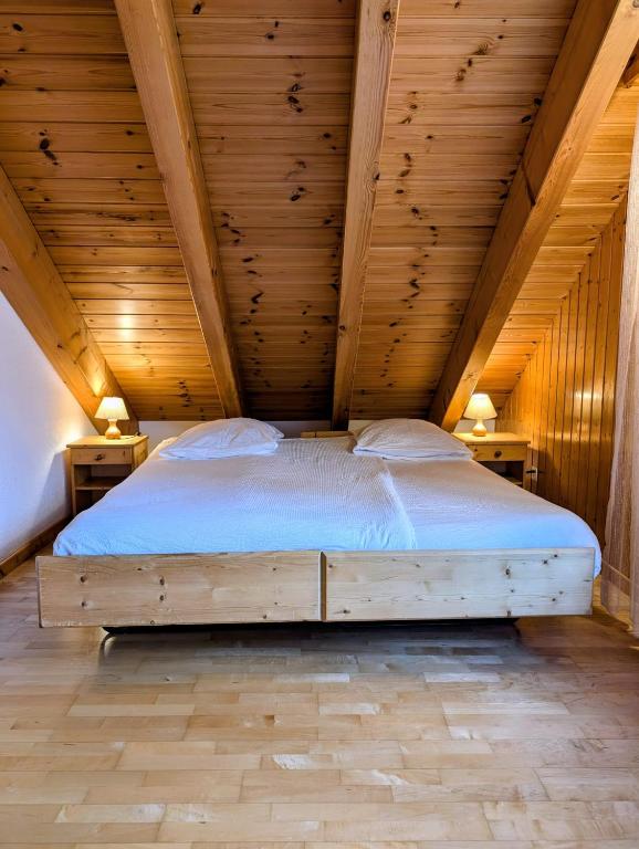 Ένα ή περισσότερα κρεβάτια σε δωμάτιο στο Centre Thermal Appartement NORD