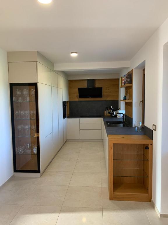 Köök või kööginurk majutusasutuses Hiša nad izvirom reke Krke