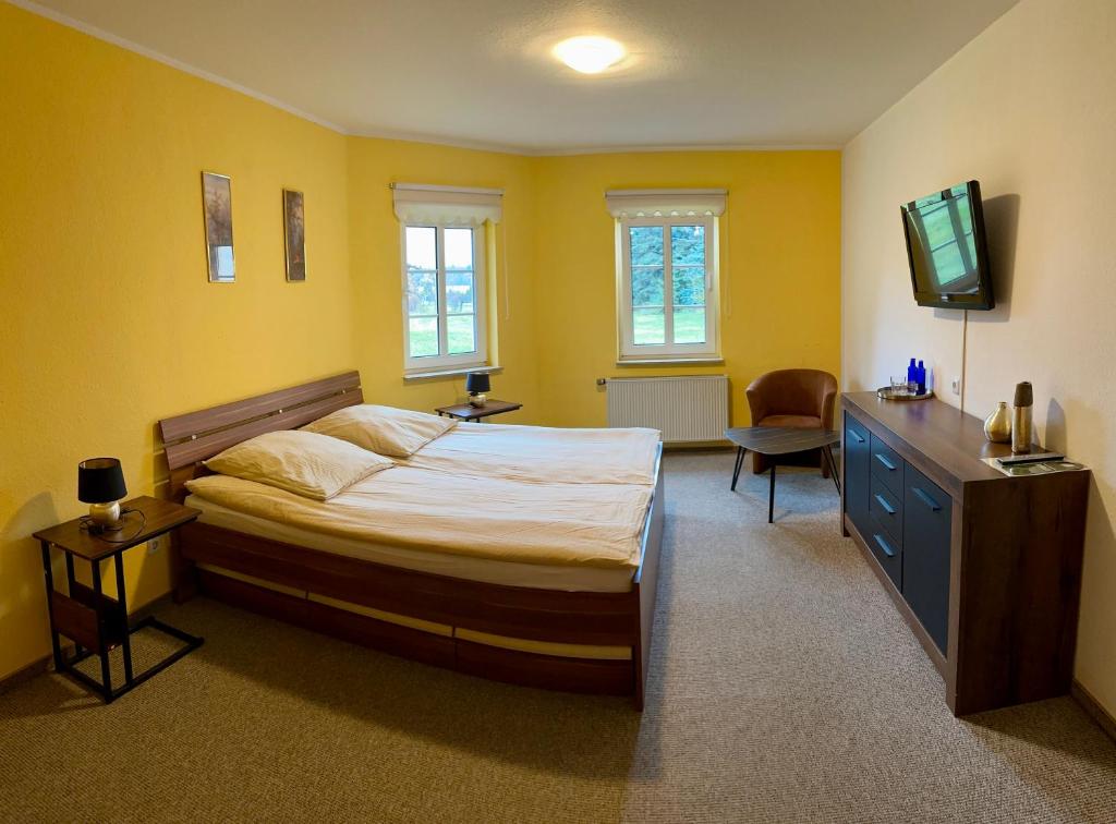 Postel nebo postele na pokoji v ubytování Hotel La-Pergola