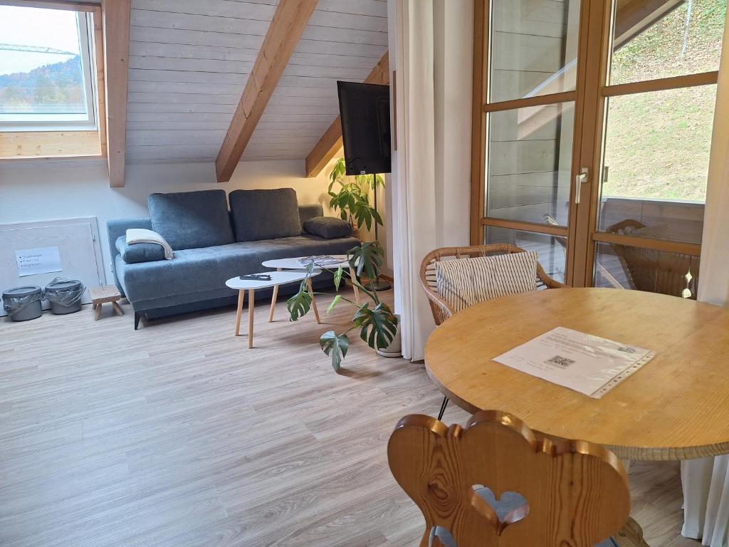 Posezení v ubytování Ferienwohnung am Bach