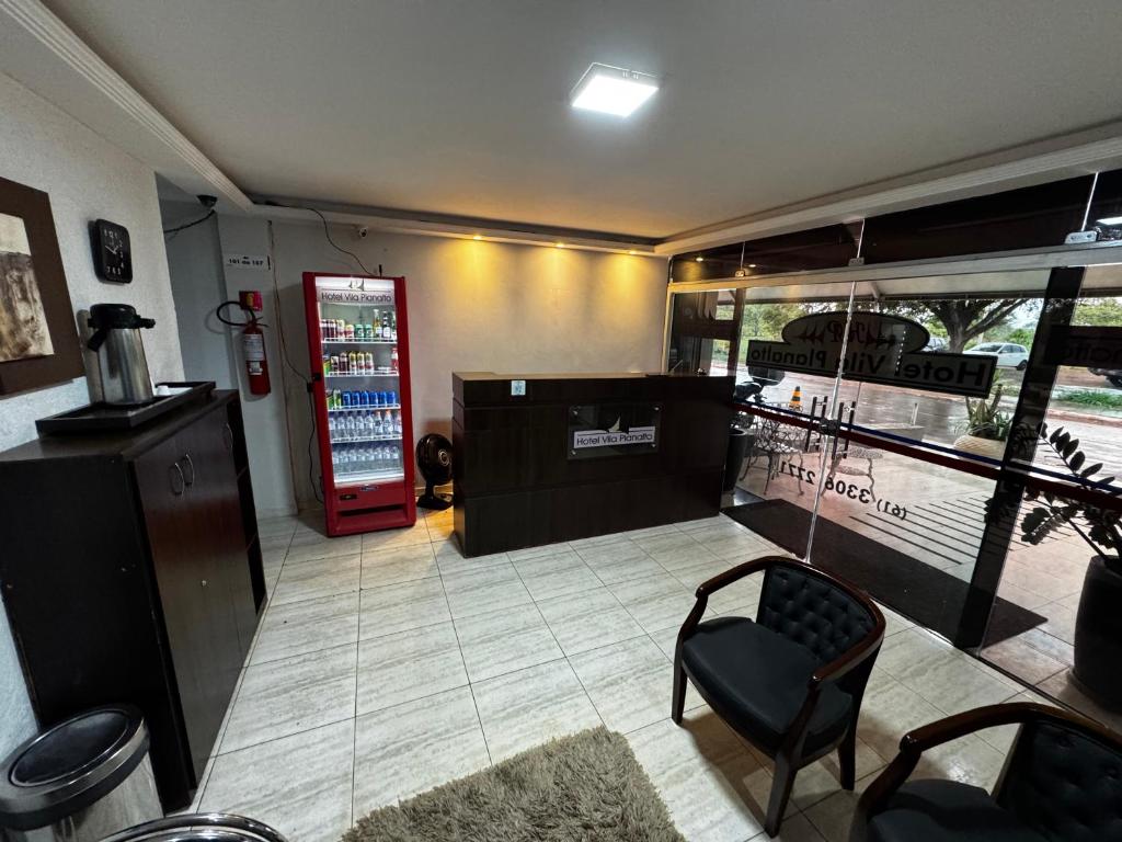 Kuchyň nebo kuchyňský kout v ubytování Hotel Vila Planalto