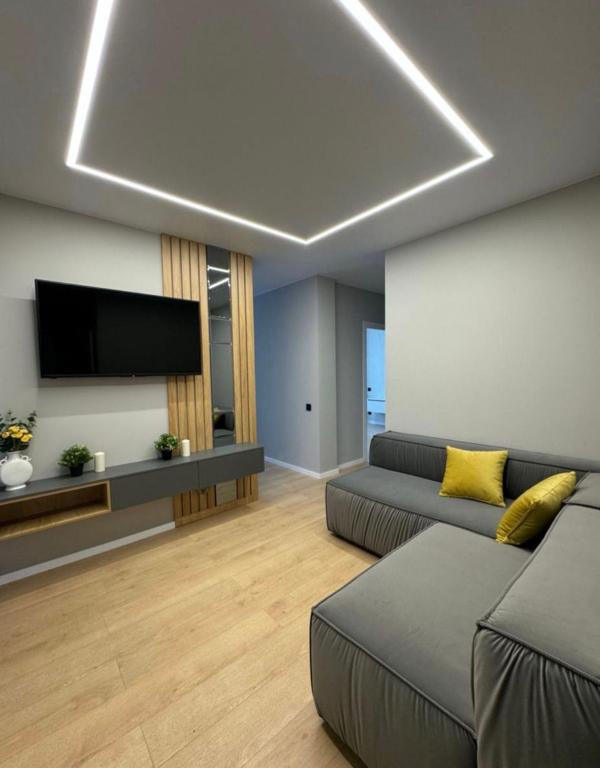 Χώρος καθιστικού στο Apartment Modern Chișinău