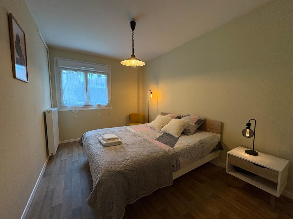 Postel nebo postele na pokoji v ubytování Appartement proche centre ville