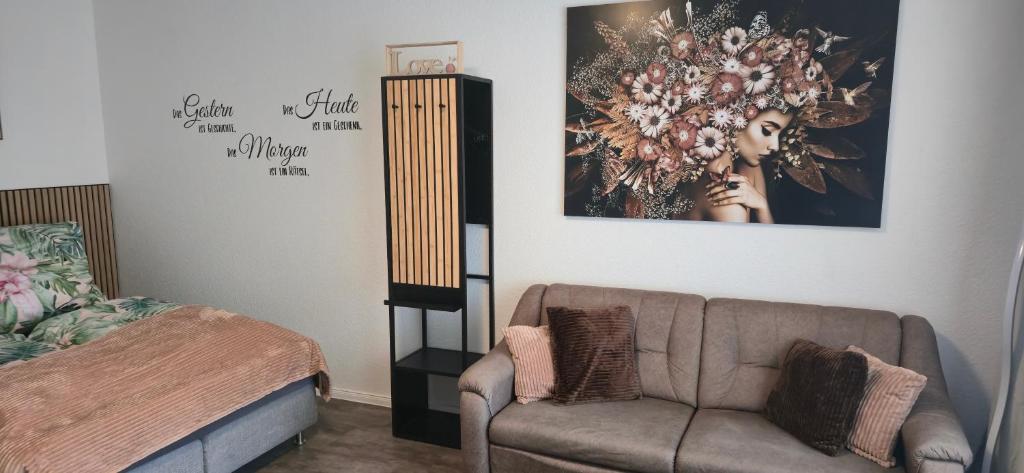 Posezení v ubytování Apartment am Rhein