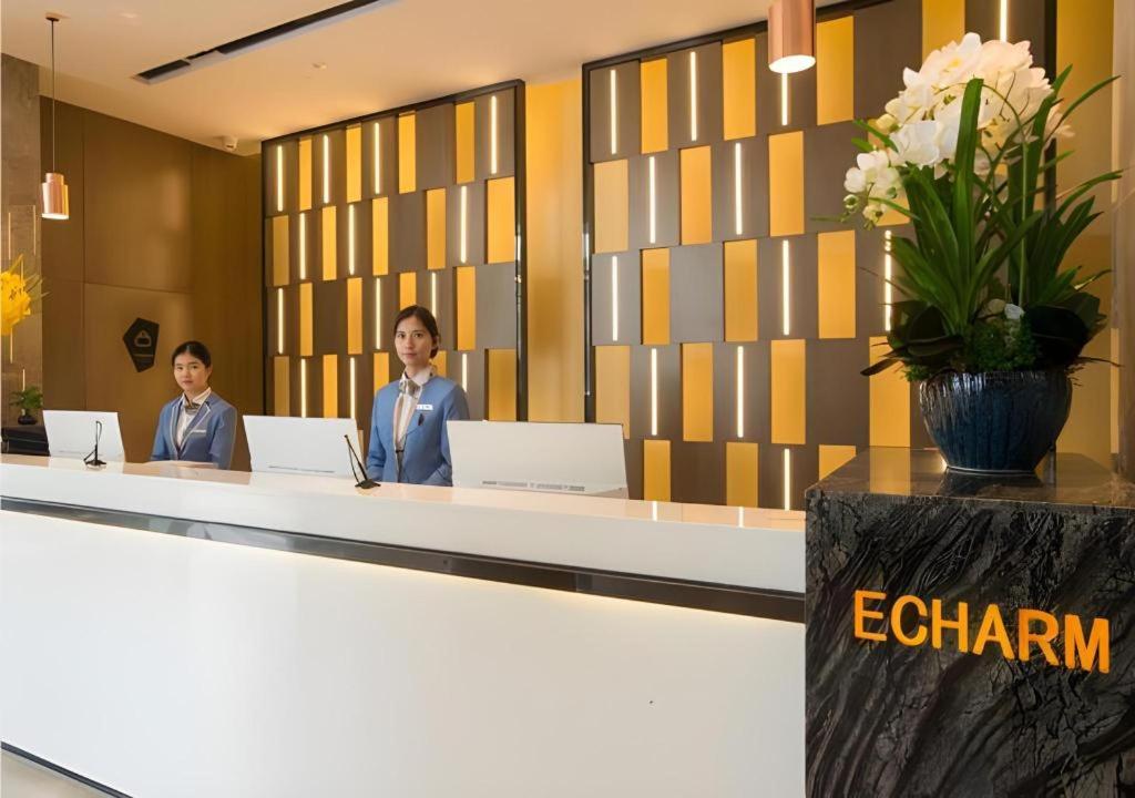 Hosté ubytování Echarm Hotel Wuhan Vanke Future Center Wulidun Metro Station