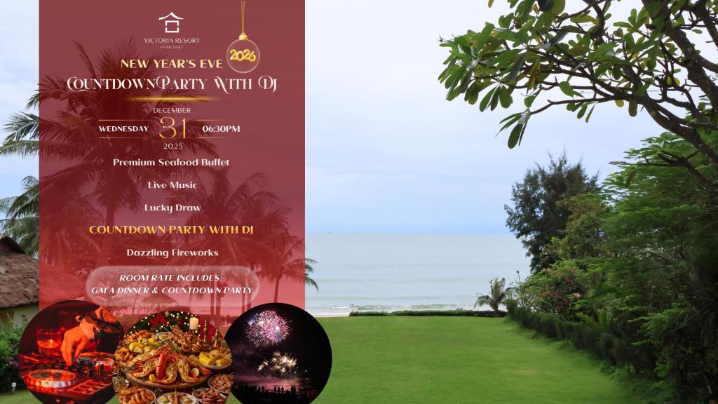 ein Plakat für das neue Restaurant Harvest Tree in der Unterkunft Victoria Phan Thiet Beach Resort & Spa in Mui Ne