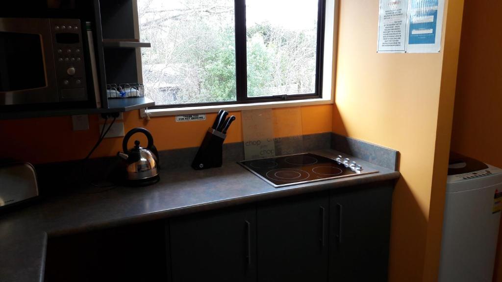 Kuchyň nebo kuchyňský kout v ubytování Serenity Motels