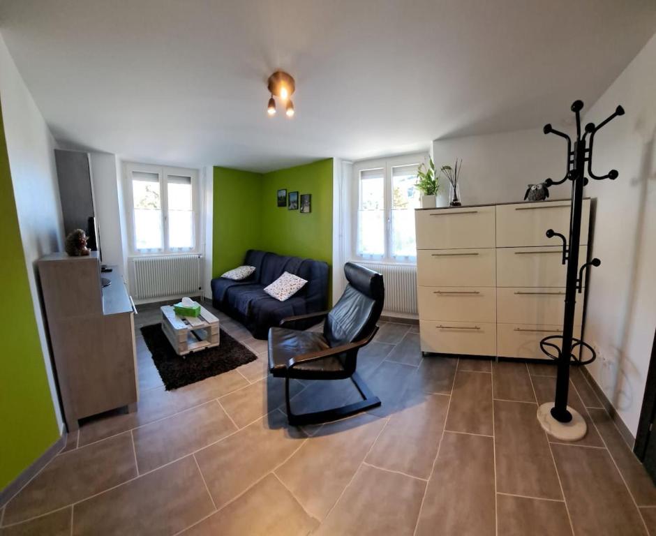 Χώρος καθιστικού στο Gîte Studio Ansel