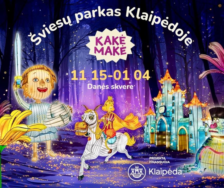 a poster for the klezmer paris kketride with a castle at Central Antique Gallery Apartment by the River -Self Check-in in Klaipėda