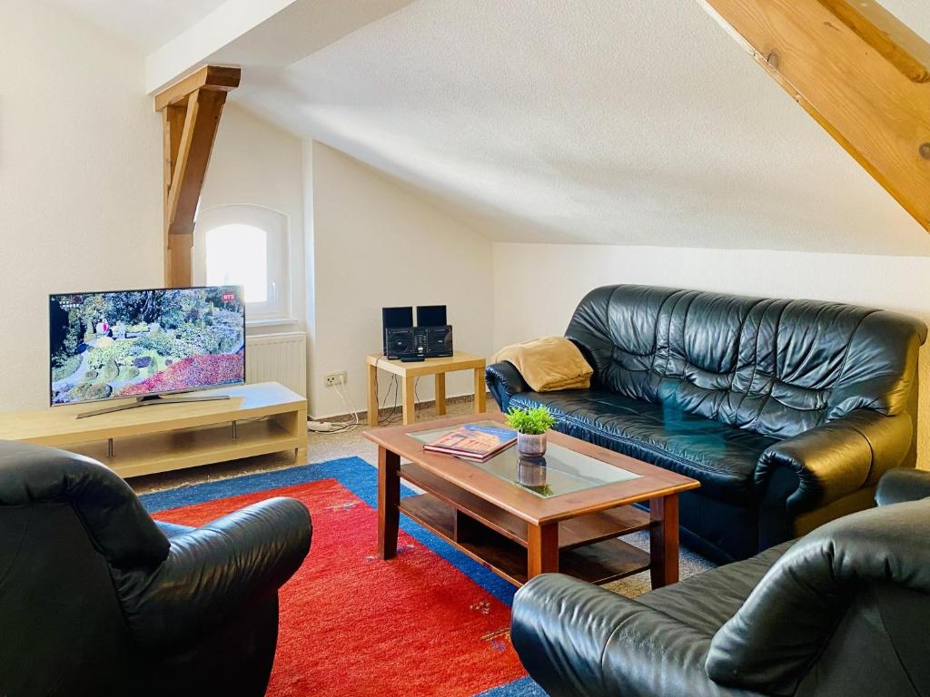 Posezení v ubytování Villa Fortuna Haupthaus II OG links