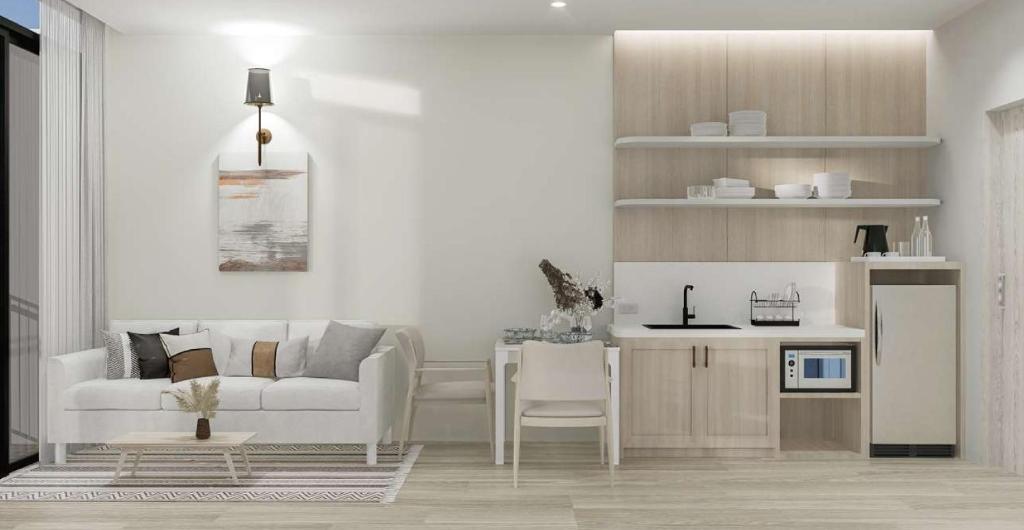 Kuchyň nebo kuchyňský kout v ubytování Whale Retreat Destination