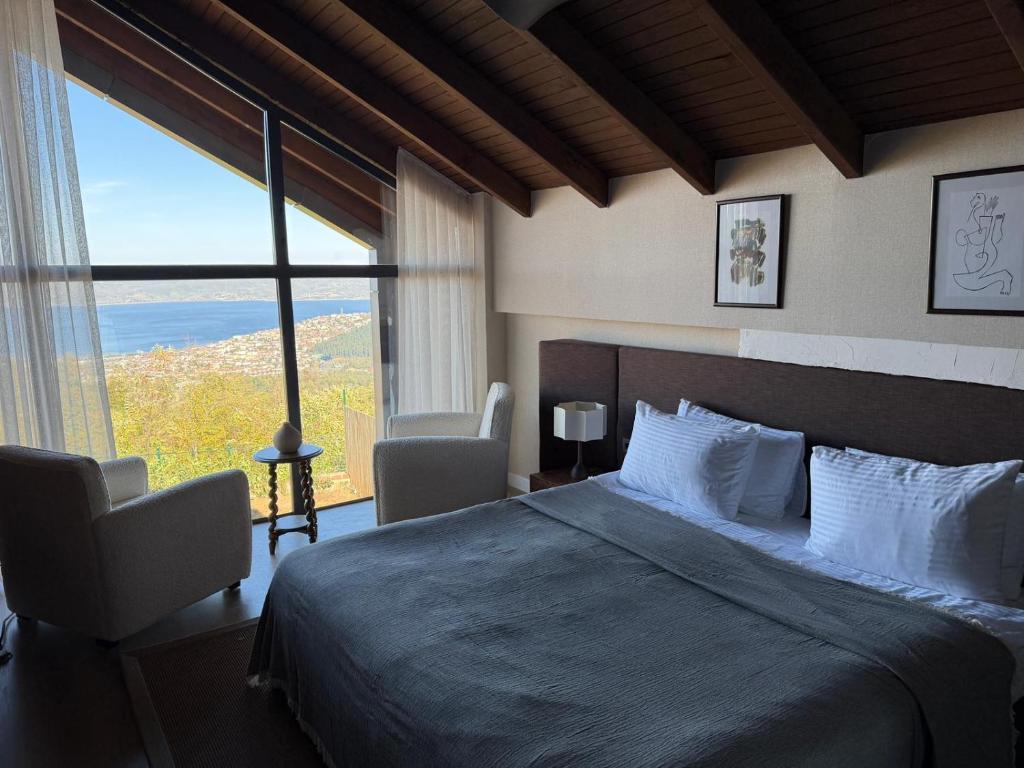 Ένα ή περισσότερα κρεβάτια σε δωμάτιο στο Voger Sapanca Lake View