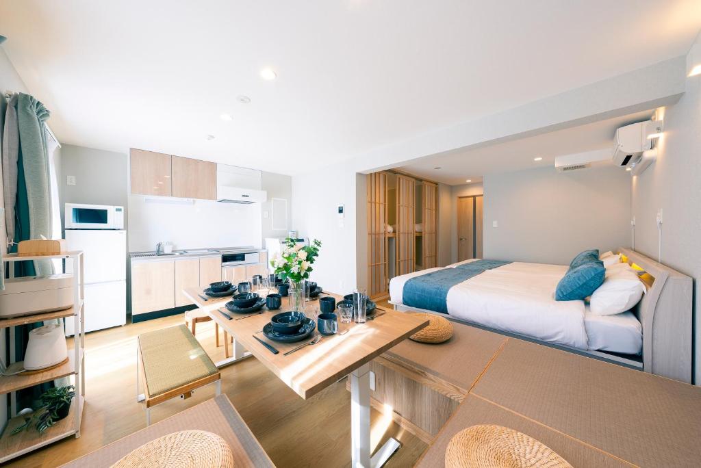 ครัวหรือมุมครัวของ Asakusa Sky Tokyo Condominium hotel