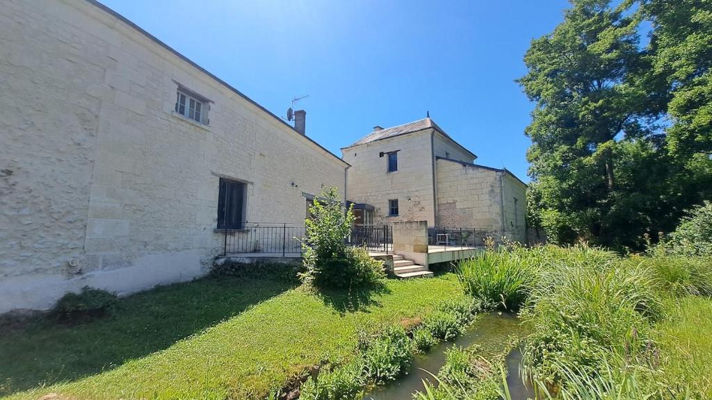 Zahrada ubytování Le Moulin de Touvois 15p Bourgueil piscine